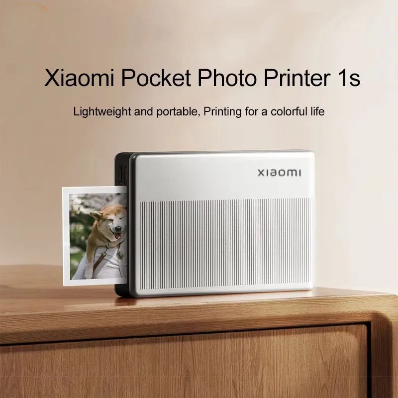 Xiaomi Pocket Photo Printer 1s Wireless Bluetooth Thermal Print ZINK Inkless Technology Xiaomi App Portable Photo Printing