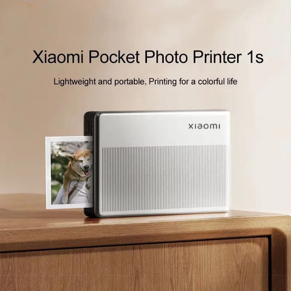 Xiaomi Pocket Photo Printer 1s Wireless Bluetooth Thermal Print ZINK Inkless Technology Xiaomi App Portable Photo Printing