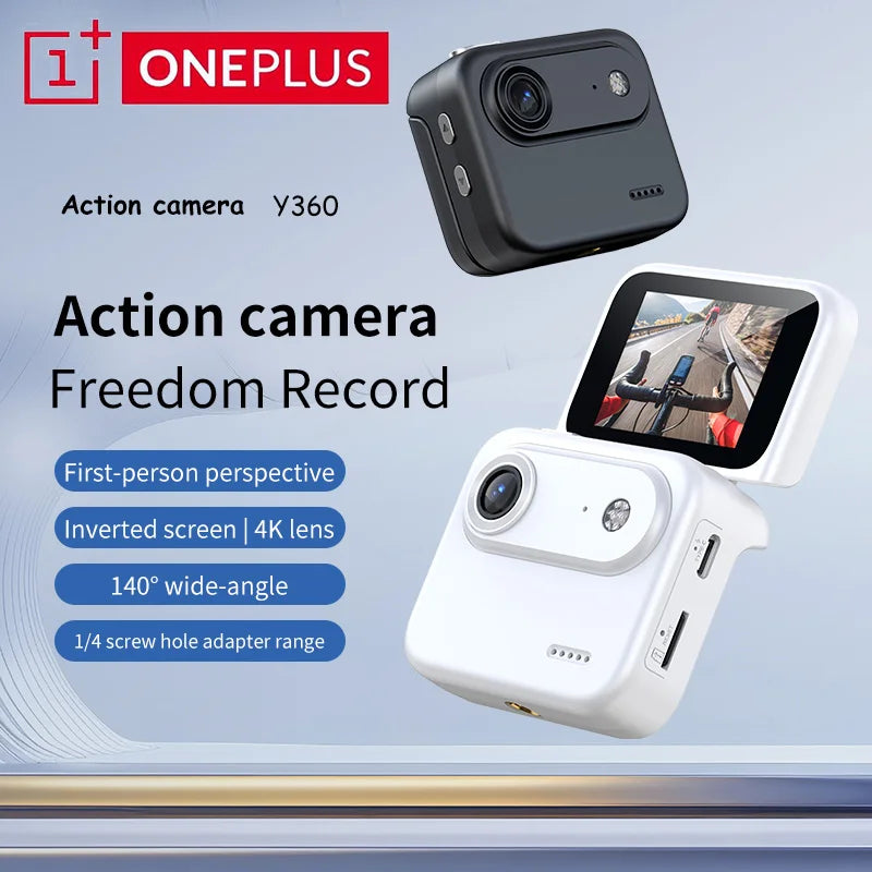 OnePlus Action Camera Recorder Flip Screen 4K HD Ultra Clear Recording VLOG Anti Shake 143 ° Wide-angle Helmet Outdoor Mini Cam