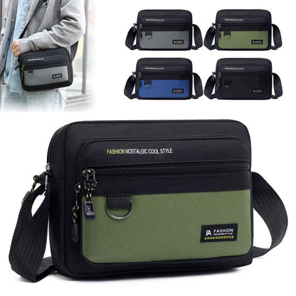 Multi-pockets Men's Business Bag Work Travel Canvas Crossbody Bag New Men's Shoulder Bag Waterproof Large Capacity for Male