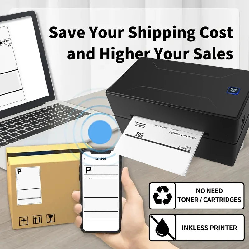 Marklife Thermal Printer D100 Bluetooth Inkless Printer Maker Compatible With Mac iOS Windows For School Office Small Business