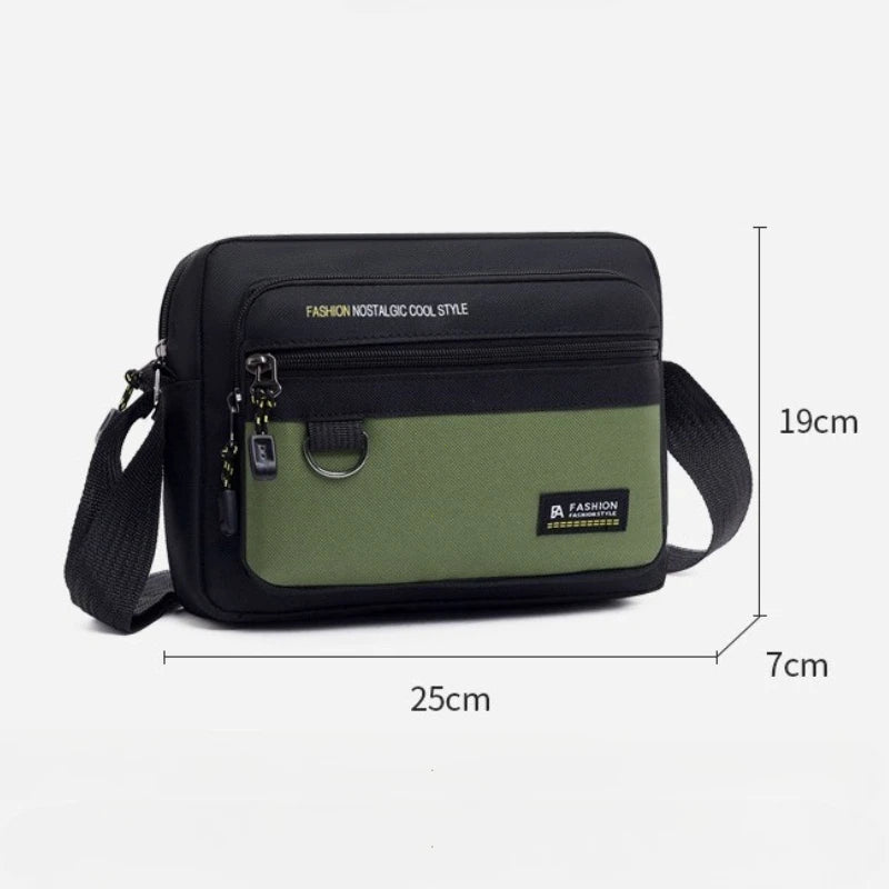Multi-pockets Men's Business Bag Work Travel Canvas Crossbody Bag New Men's Shoulder Bag Waterproof Large Capacity for Male