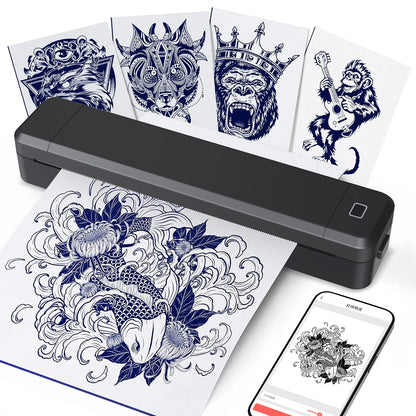 Marklife Portable A4 Thermal Printer Multifunctional Tattoo Document Printer Bluetooth-compatible HD Printing Tattoo Machine