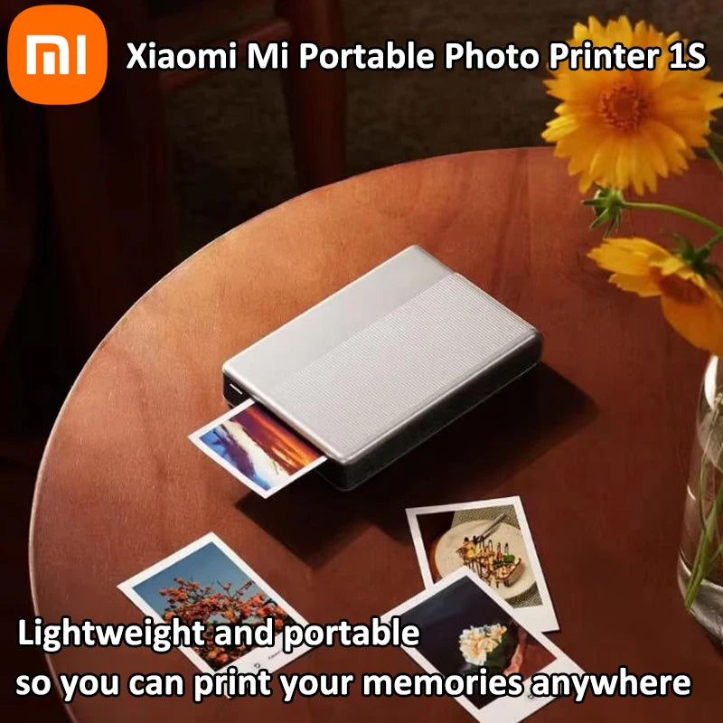 Xiaomi Pocket Photo Printer 1s Wireless Bluetooth Thermal Print ZINK Inkless Technology Xiaomi App Portable Photo Printing