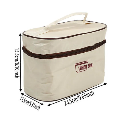 Portable Insulated Lunch Box Storage Bag Waterproof Bento Bags Large Capacity Dustproof Food Thermal Bag For Students
