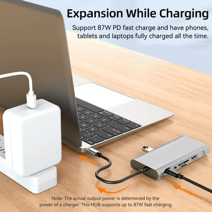 4K 30Hz USB C Docking Station Type C to HDMI-compatible VGA RJ45 Adapter USB 3.0 HUB Splitter For Laptop Macbook Air M1 iPad Pro