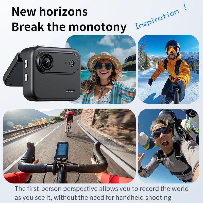 OnePlus Action Camera Recorder Flip Screen 4K HD Ultra Clear Recording VLOG Anti Shake 143 ° Wide-angle Helmet Outdoor Mini Cam