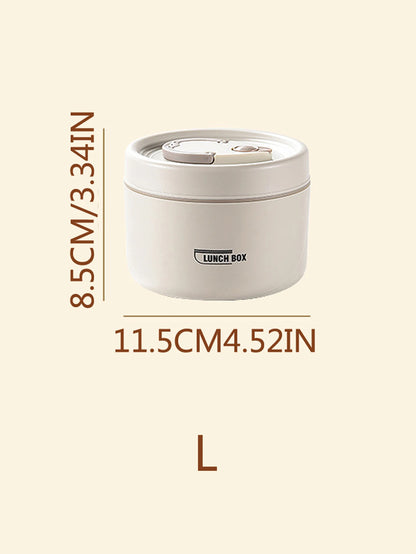 4pcs Portable Insulated Food Lunch Container Set with Thermal Lunch Box 3 Separate Stackable Lunch Container for Adult Kids