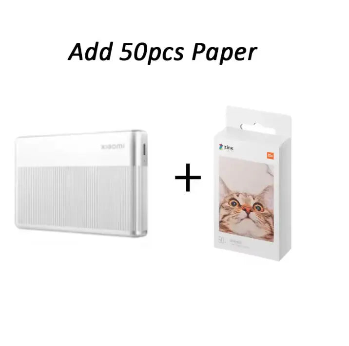 Xiaomi Pocket Photo Printer 1s Wireless Bluetooth Thermal Print ZINK Inkless Technology Xiaomi App Portable Photo Printing