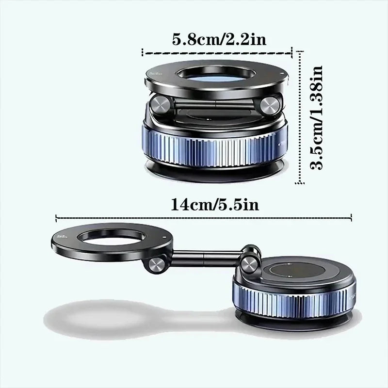 Vacuum Magnet Car Bracket Upgraded Version Multi-angles Adjustment Strong Magnetic Suck Foldable Car Navigation Phone Holder